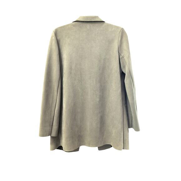 Solitaire Green Faux Suede Jacket with Lace Pockets Size Small - Picture 3 of 3